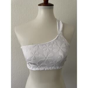 Kenny Flowers Swim Bikini Top One Shoulder Santorini White Swimwear